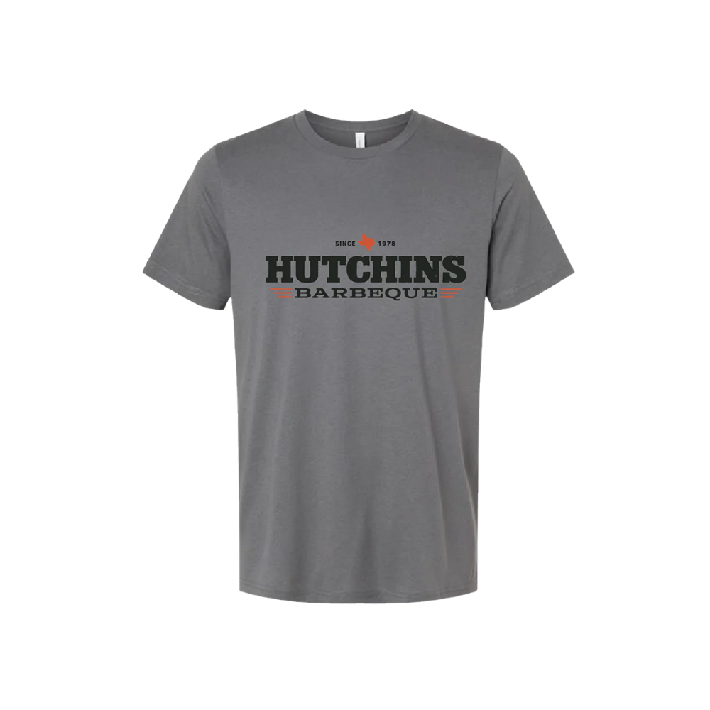 Hutchins Barbeque Logo Tee – Asphalt Grey