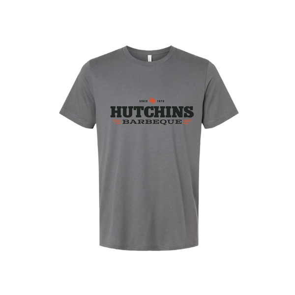 Hutchins Barbeque Logo Tee – Asphalt Grey