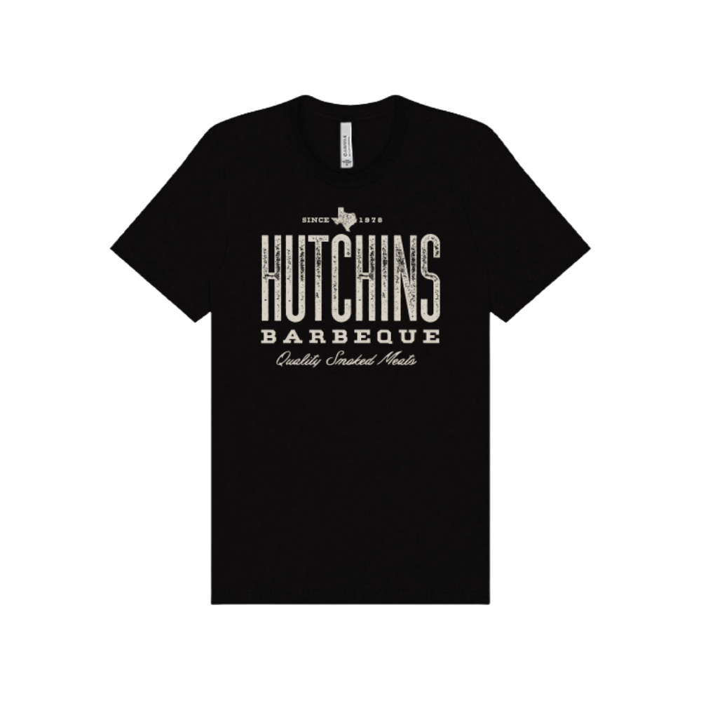 Hutchins Barbeque Vintage Logo Tee – Black