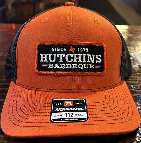 New 2024 Logo Patch on Orange - Hutchins BBQ