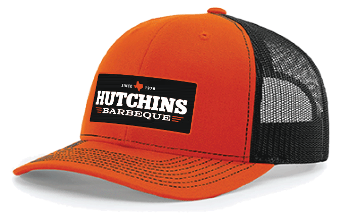 New 2024 Logo Patch on Orange - Hutchins BBQ