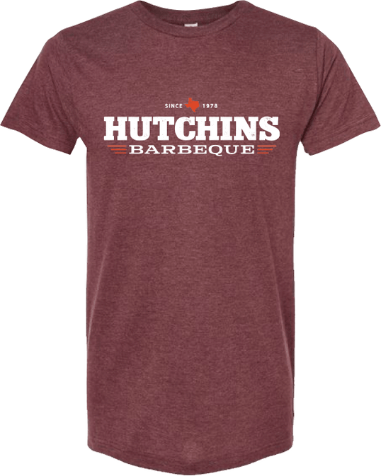 Hutchins 2024 New logo- Burgundy - Hutchins BBQ