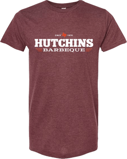 Hutchins 2024 New logo- Burgundy - Hutchins BBQ