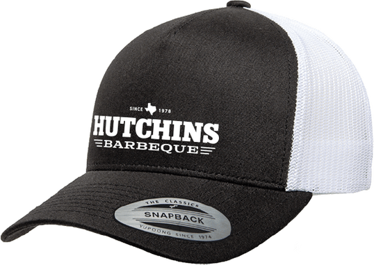 New 2024 Logo Stitching Black & White - Hutchins BBQ